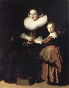 REMBRANDT Harmenszoon van Rijn Susana van Collen,Wife of Jean Pellicorne,and Her daughter Eva Norge oil painting reproduction